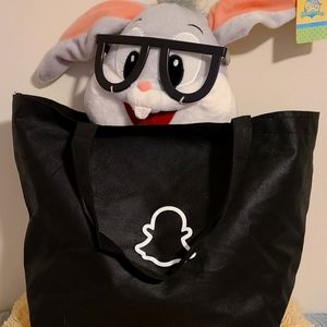 NWOT Snapchat NON-WOVEN BUDGET SHOPPER TOTE BAG